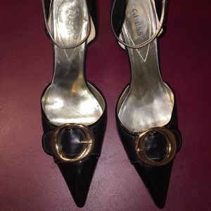 Guess WGASIA Patent Leather Black Pointy Toe High!